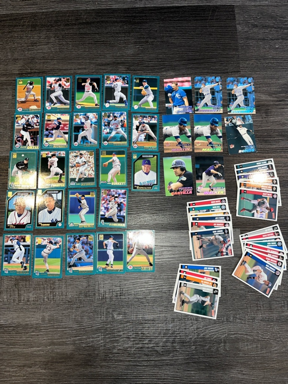 Topps Baseball Card Lot - Green, Blue, White